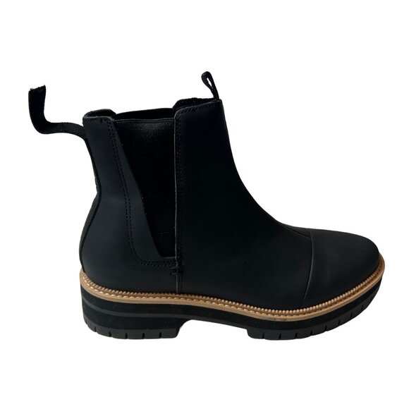 TOMS Women’s Black Dakota Leather Ankle Boots – Size 7.5 - Picture 5 of 5